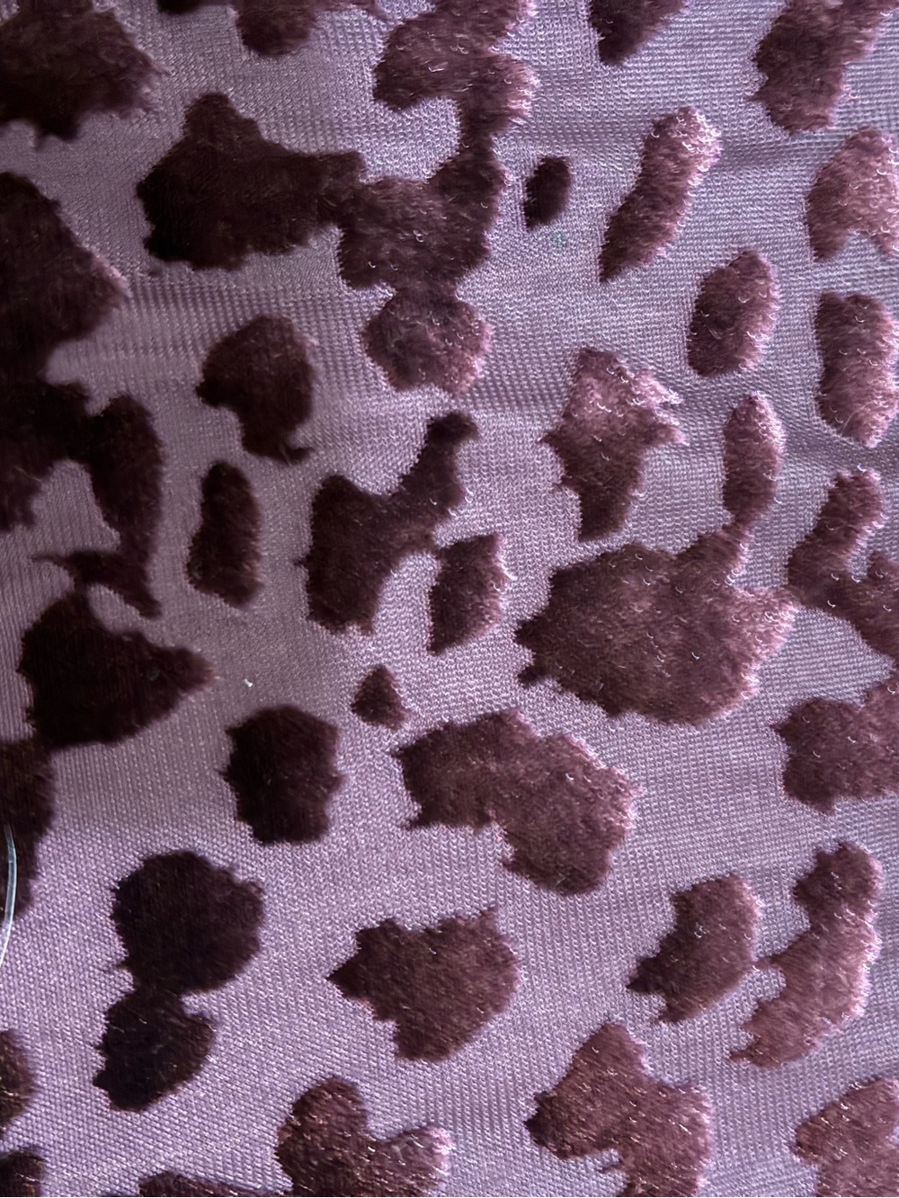 SimplyVera VeraWang Burnout Velvet Leopard Print Lined Top Plum Purple PreOwned - Picture 5 of 11